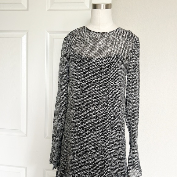 NWT Theory Marah Abstract Snake Print Silk Mini Dress - Picture 3 of 7